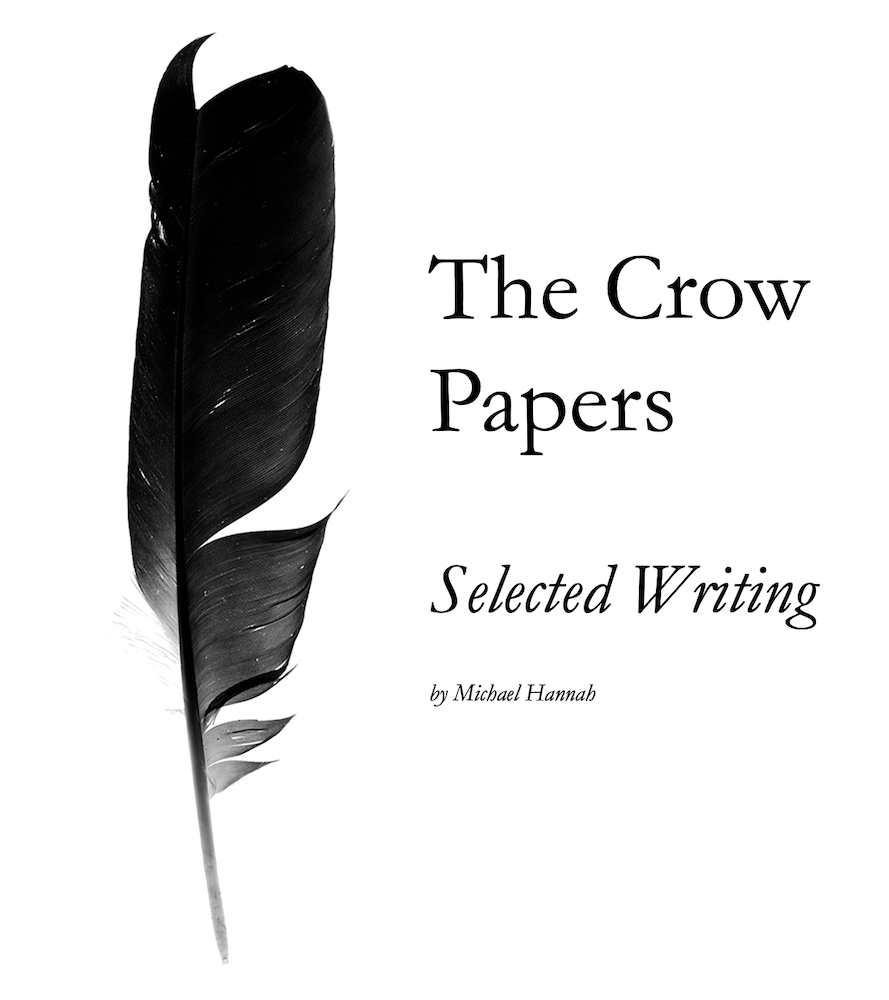 the crow papers selected writing by michael hannah